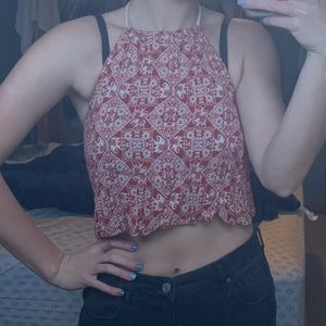 Cropped/open back tank